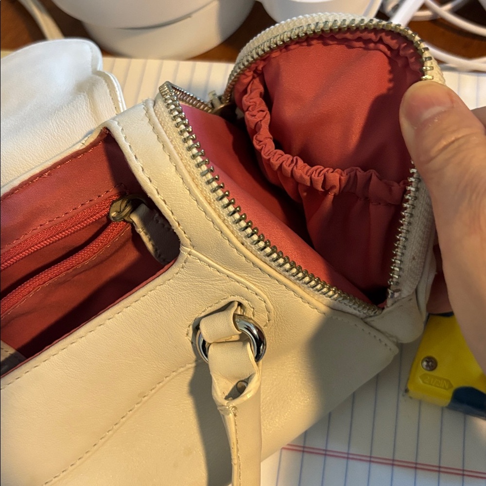 Cole Haan White Shoulder Bag with Silver Accents - Picture 5 of 10